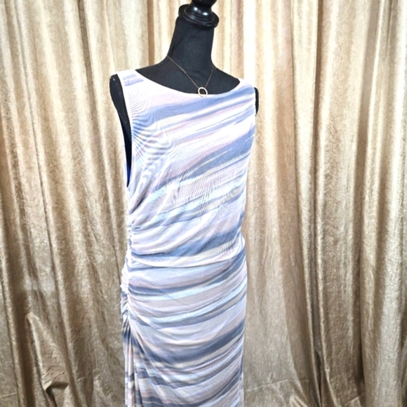 Nicole Miller Sleeveless Mesh Maxi Dress - Picture 11 of 15